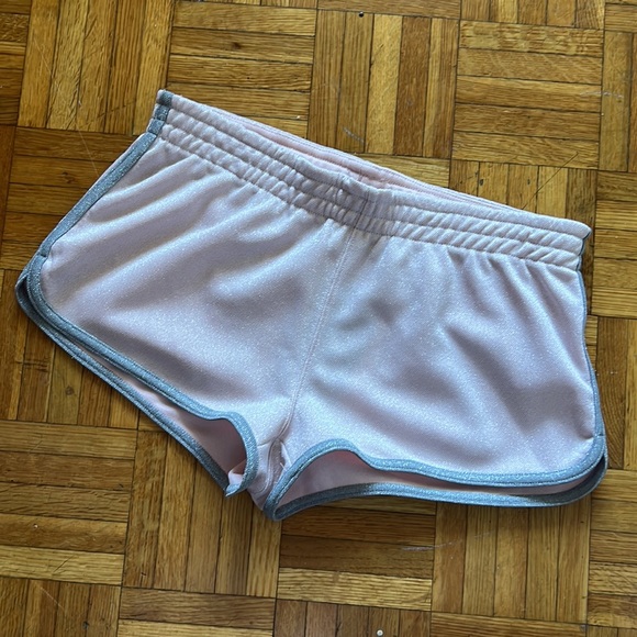 NWT Converse Miley Cyrus metallic pink/grey running shorts Size XS - Picture 4 of 8
